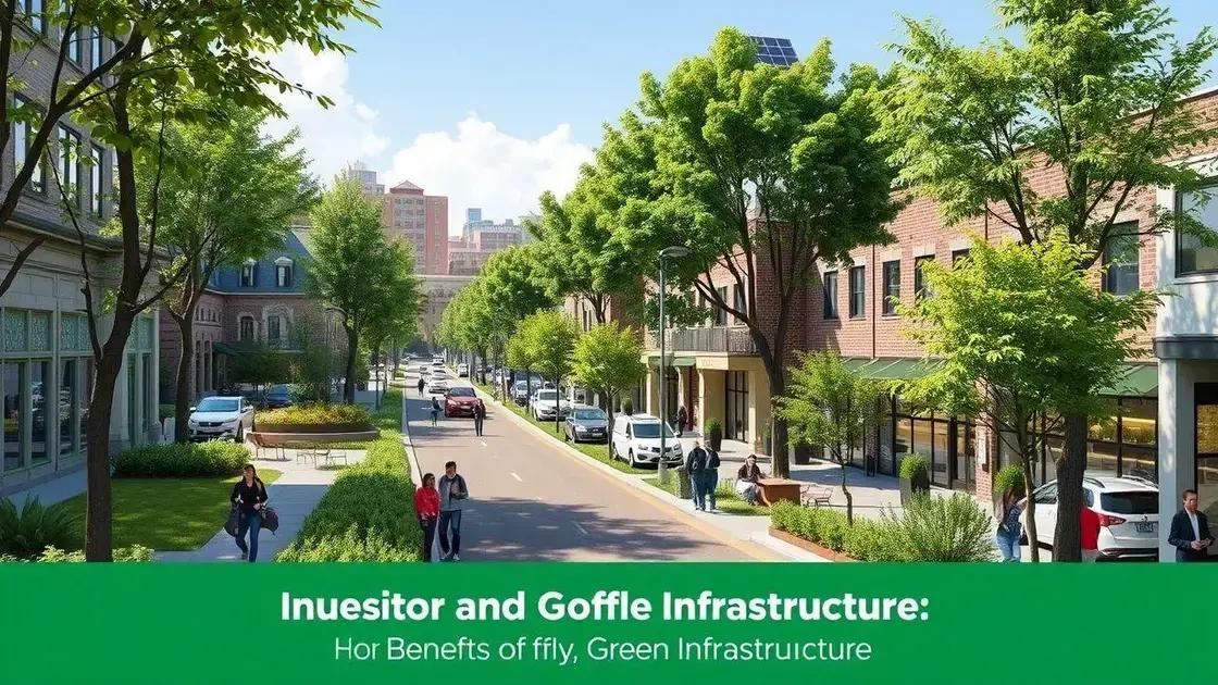 Benefits of green infrastructure in urban areas