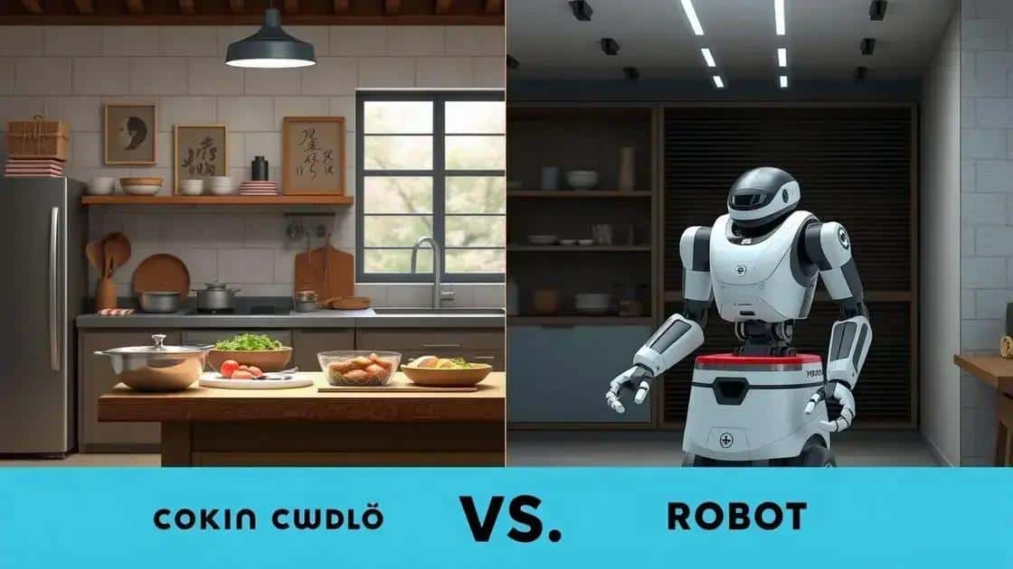 Comparing traditional cooking to robotic techniques