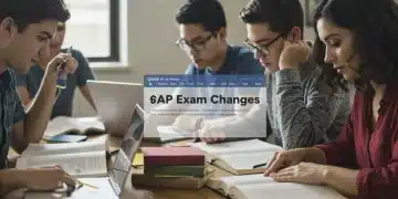 High school students preparing for 2025 AP Exam changes in the US.