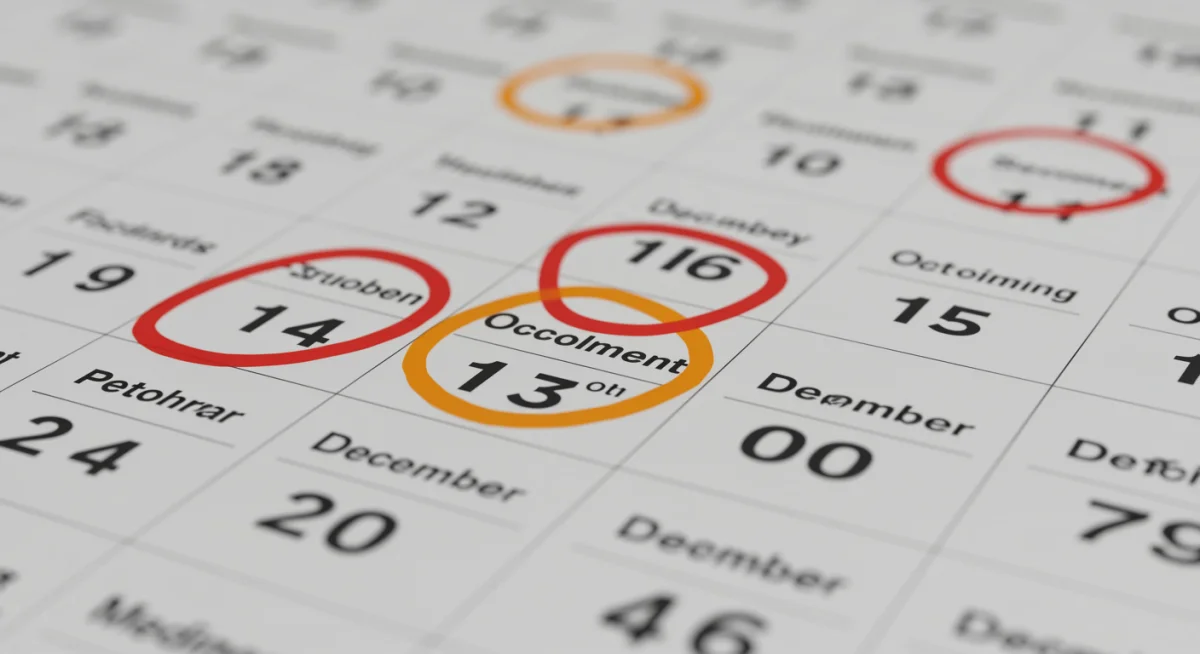 Calendar highlighting 2025 Medicare annual enrollment period dates