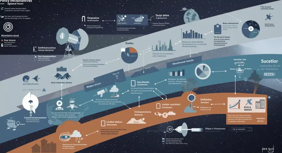 Infographic detailing policy impacts on US space industry sectors
