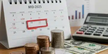 Calendar marking mid-2025 with debt reduction tools and financial savings