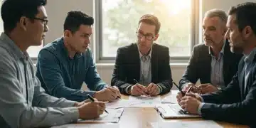 Federal employees discussing 2025 benefits, FEHB, and TSP updates