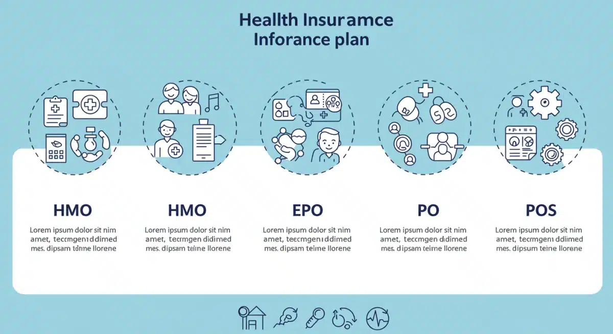 Infographic comparing different types of health insurance plans for 2025