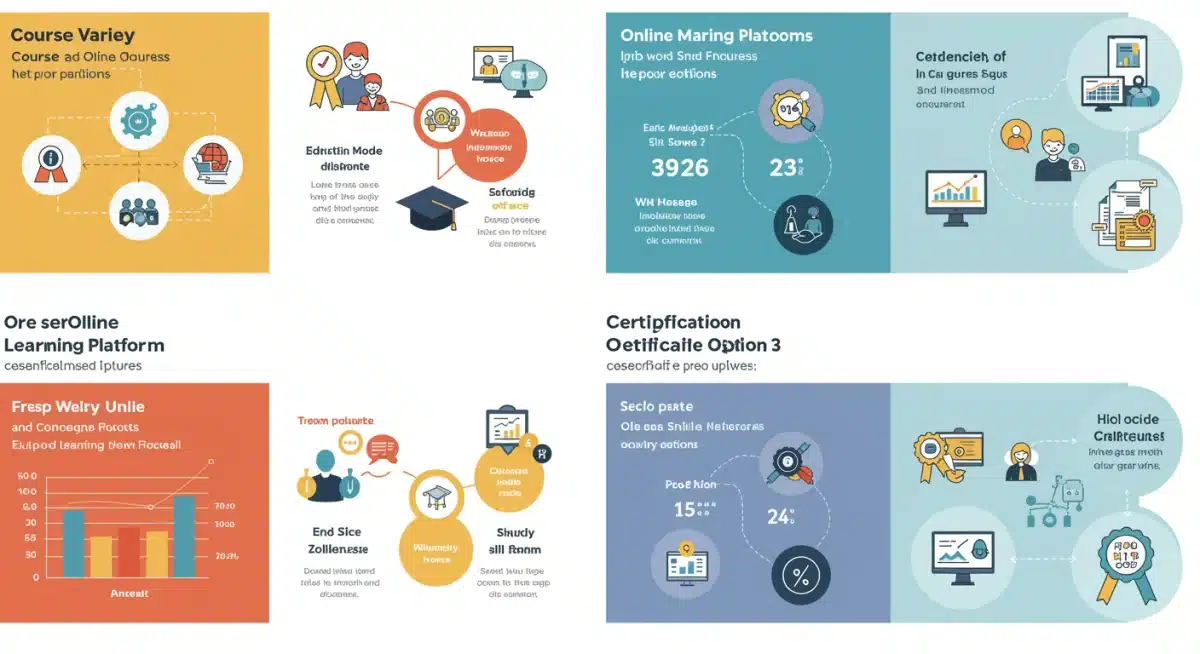 Infographic comparing features of top online learning platforms