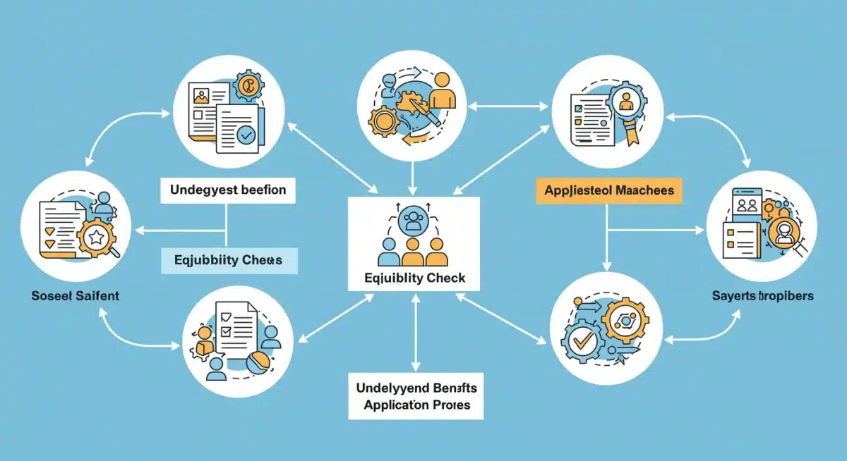 Infographic detailing the unemployment benefits application process steps