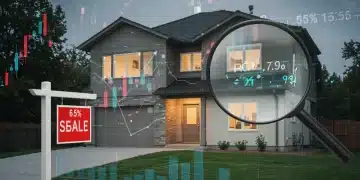 Modern home with financial charts highlighting 2026 home equity loan rates