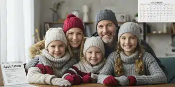 Family staying warm at home with HEAP assistance