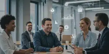 Federal employees discussing 2026 benefits in a modern office