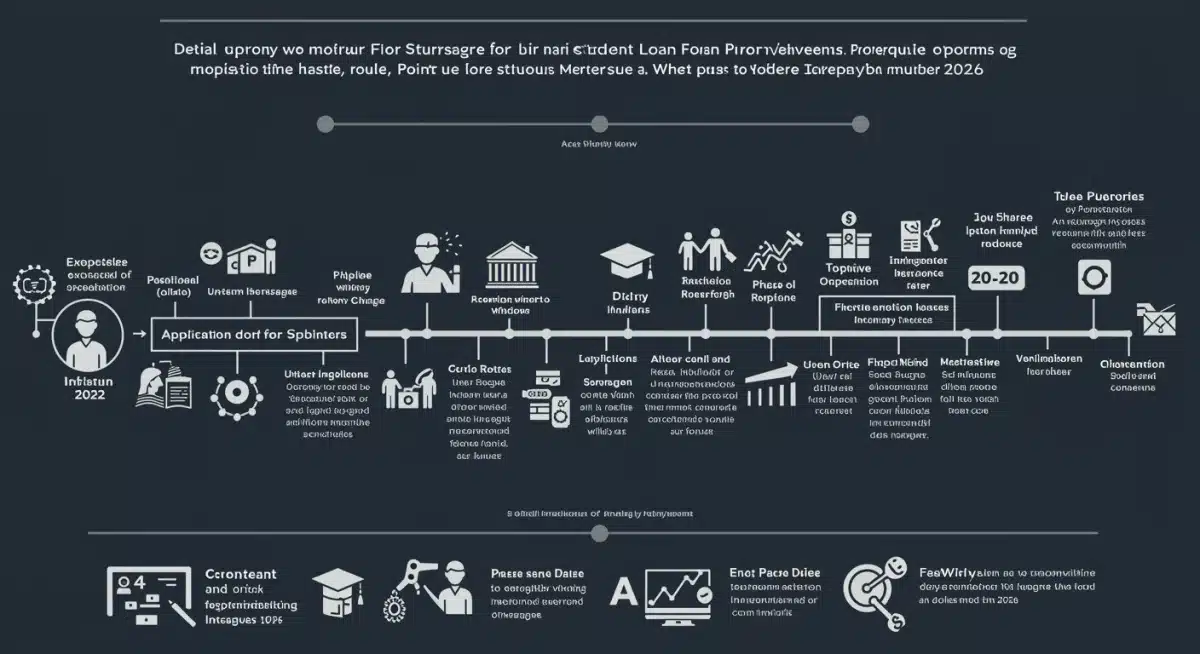 Infographic showing student loan forgiveness program timeline and key dates