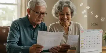 Senior couple analyzing 2026 Medicare premium statements