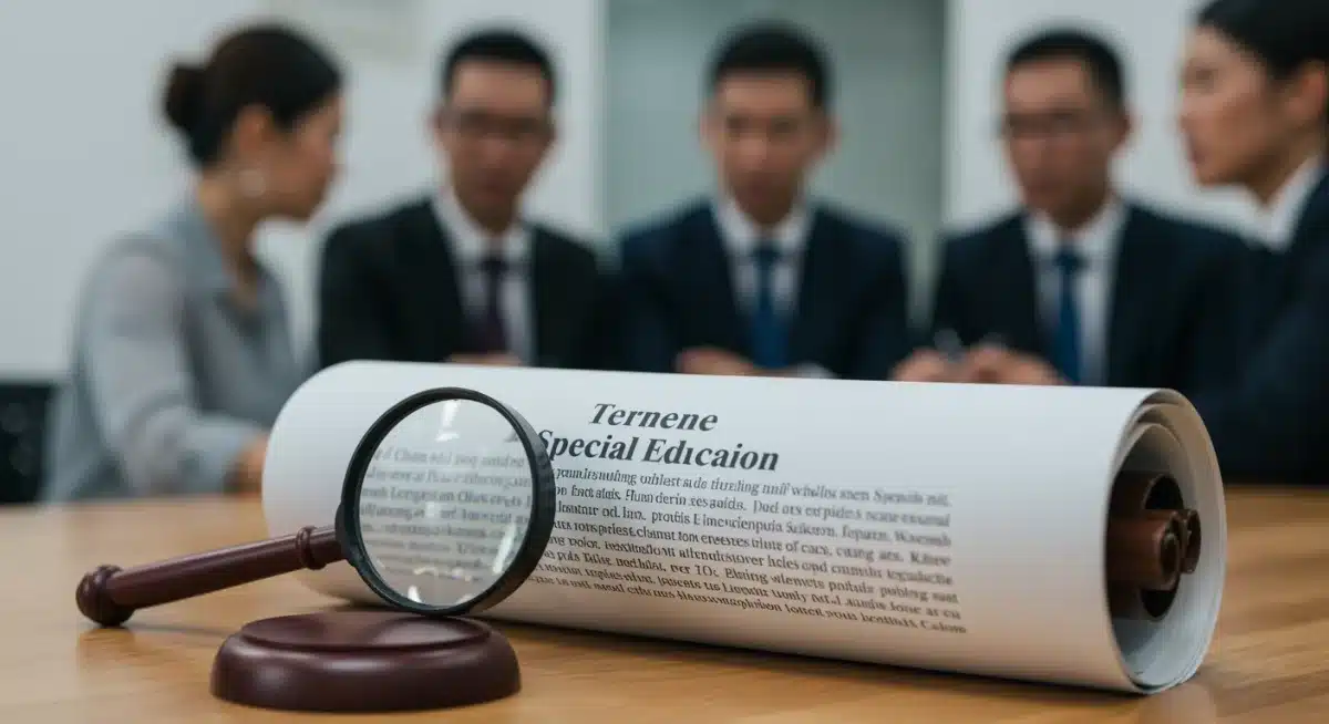 Legal document symbolizing new special education law review