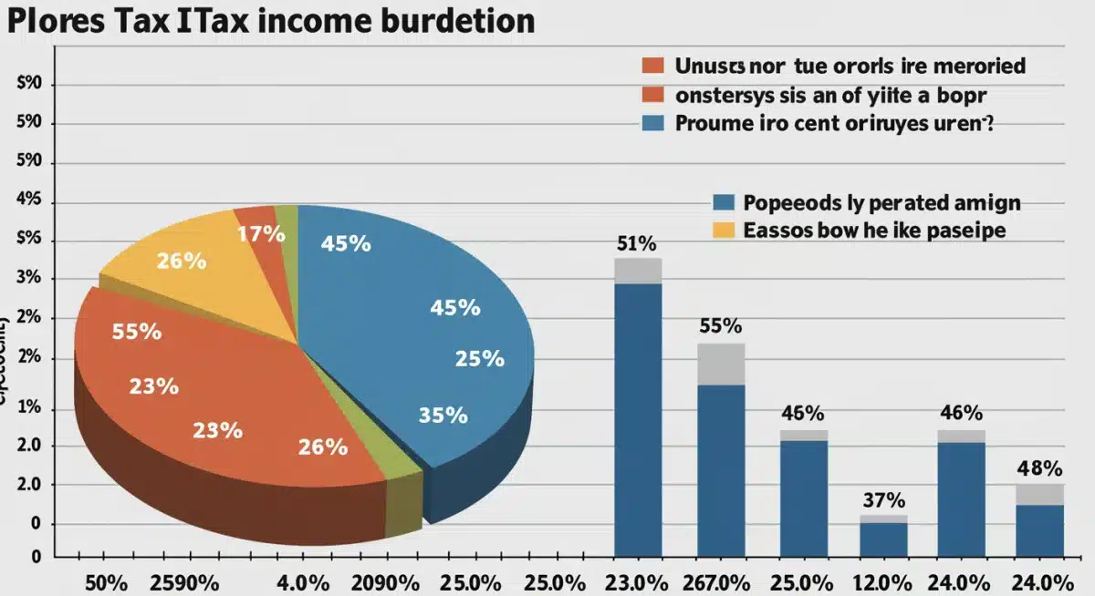Infographic showing projected tax burden shifts across various income brackets under new reforms.