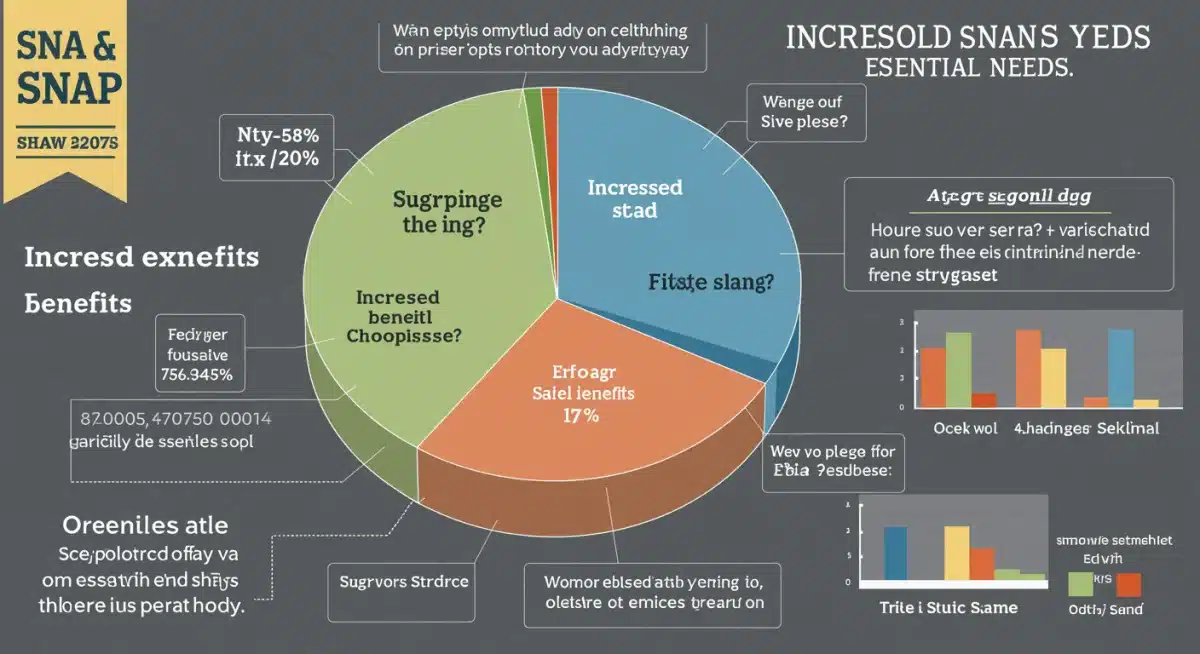 Infographic showing household expenses and impact of SNAP benefits