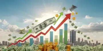 Illustration of economic growth from federal stimulus package