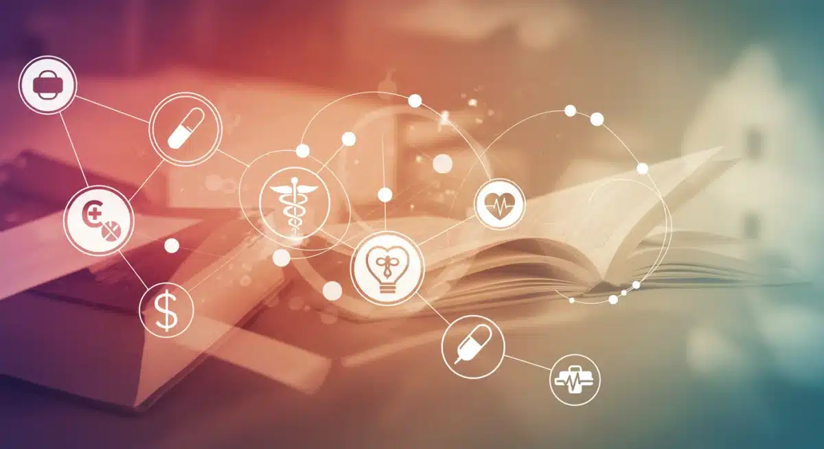 Abstract representation of evolving health insurance plans and coverage for federal employees