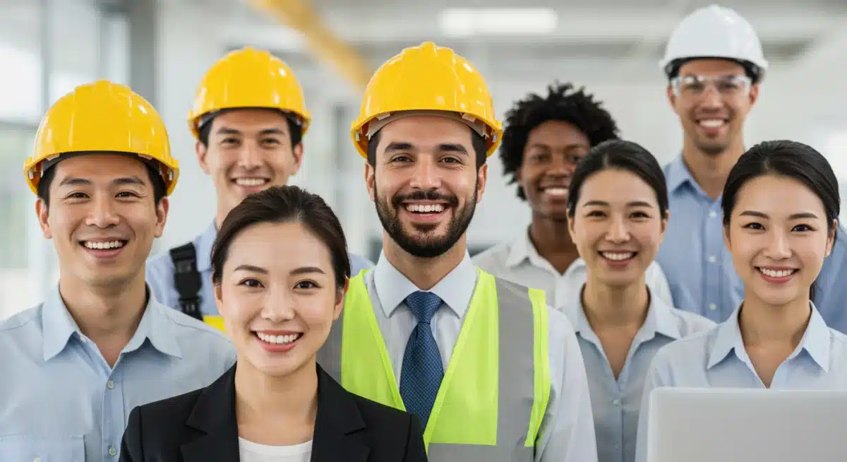 Diverse workforce benefiting from job creation due to stimulus