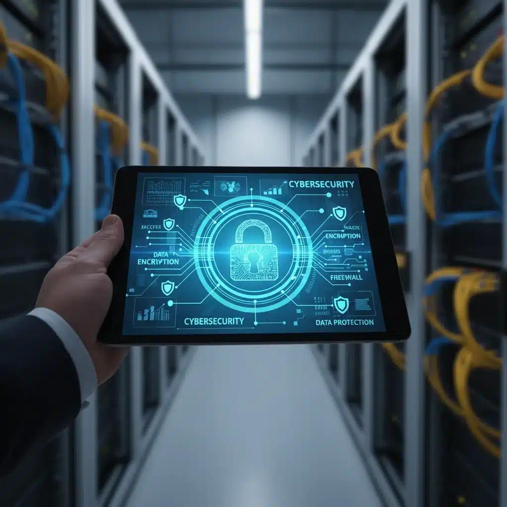Cybersecurity professional analyzing data on a tablet, representing in-demand certifications.