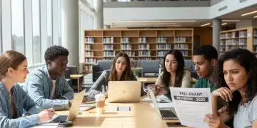 College students reviewing financial aid documents, representing Pell Grant 2026 changes.