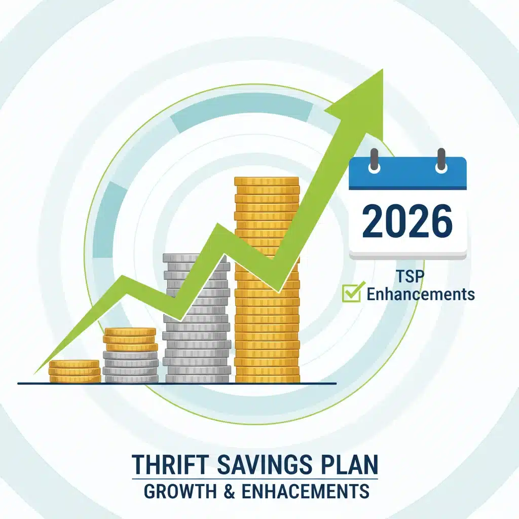 Thrift Savings Plan (TSP) growth and enhancements illustration for 2026.
