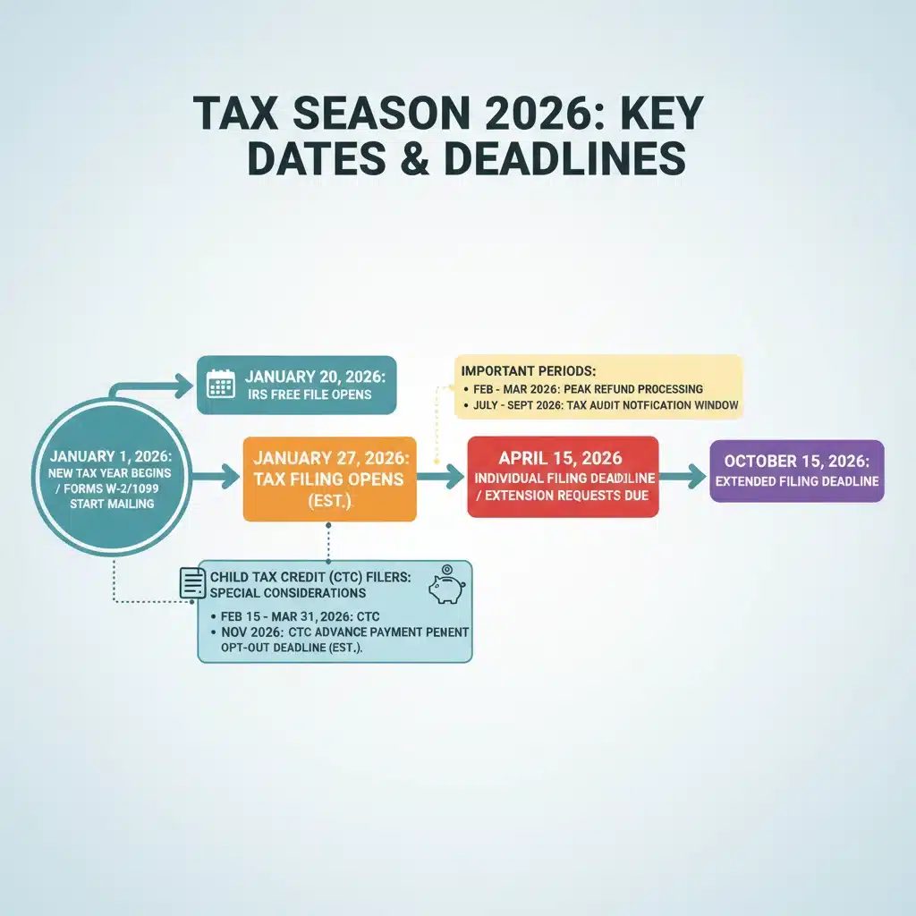 Child Tax Credit 2026 important dates and tax filing timeline