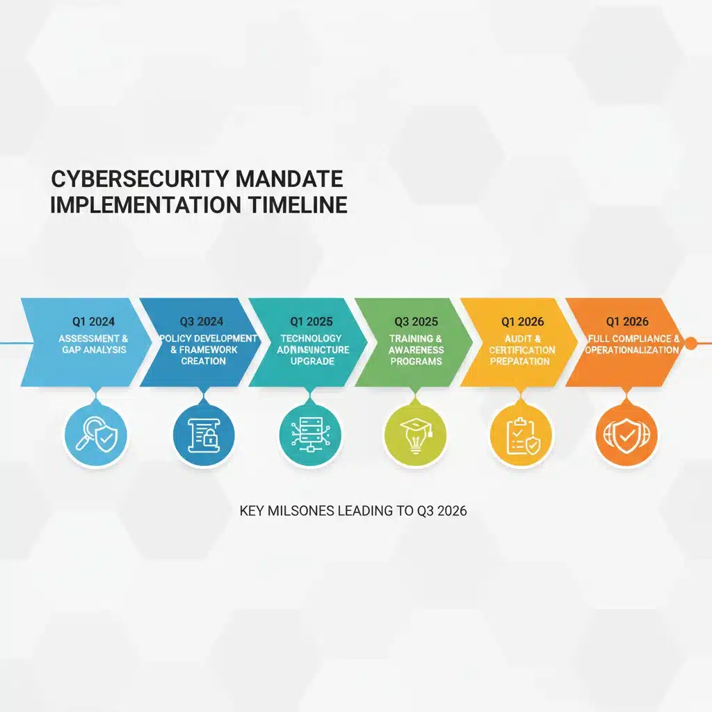 Cybersecurity mandate implementation timeline leading to Q3 2026