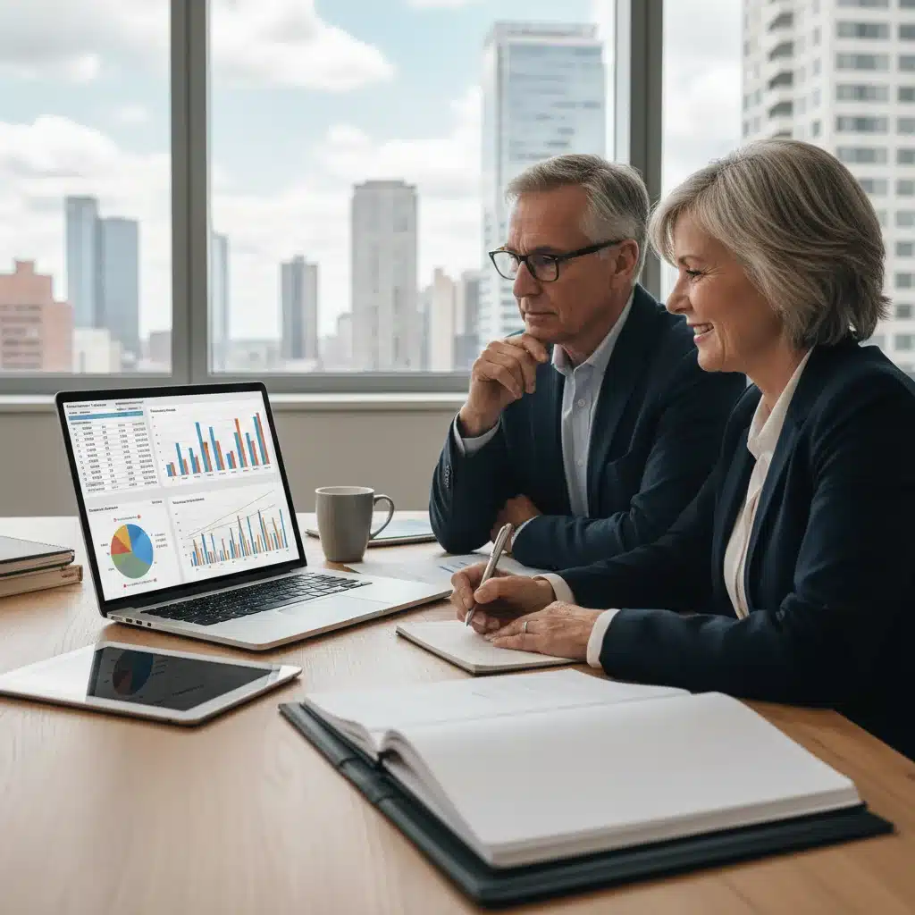 Couple consulting financial advisor on social security spousal benefits