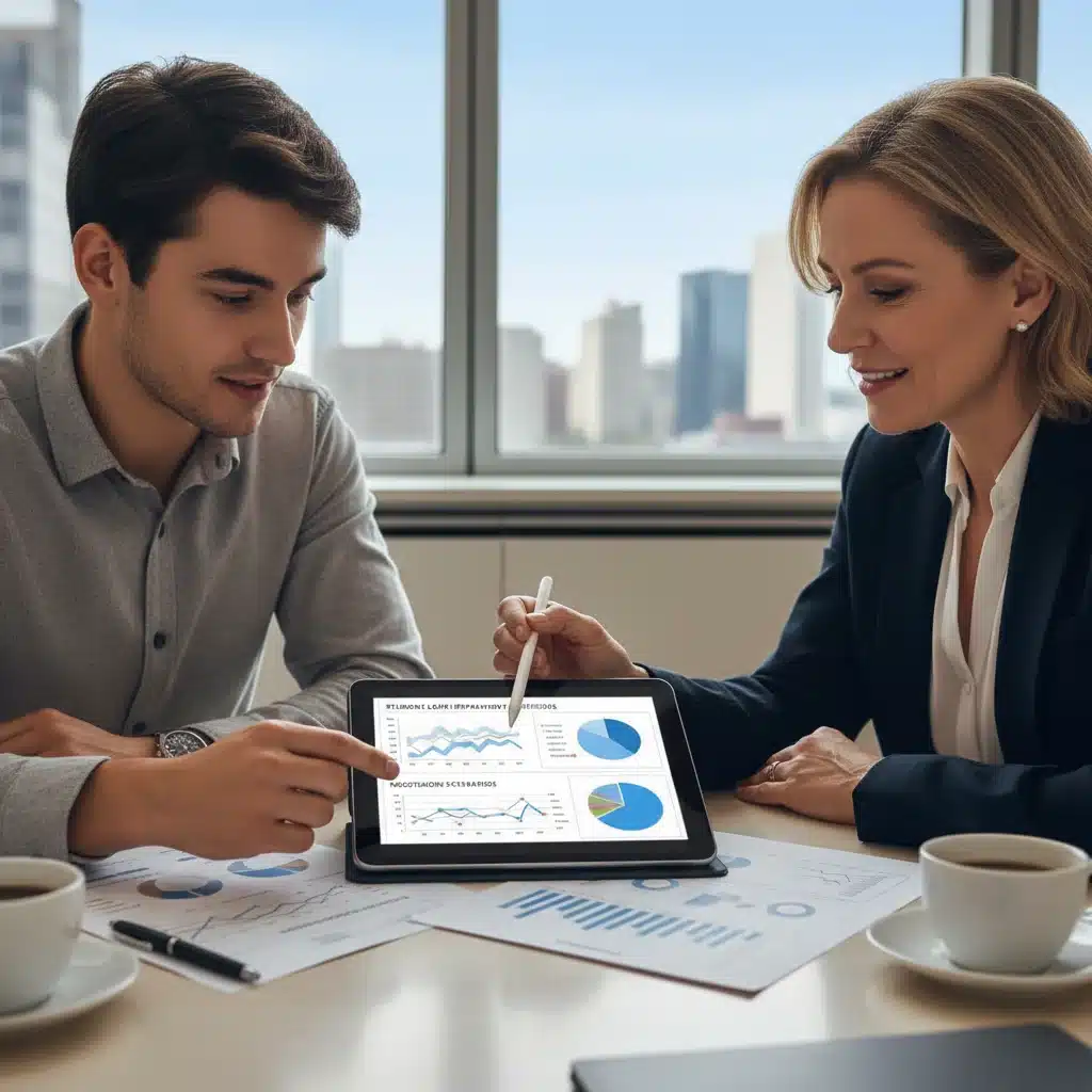 Financial advisor discussing student loan repayment strategies with a client
